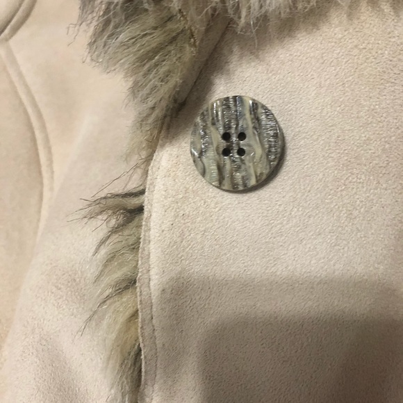 Vintage fur, suede coat - Picture 3 of 8